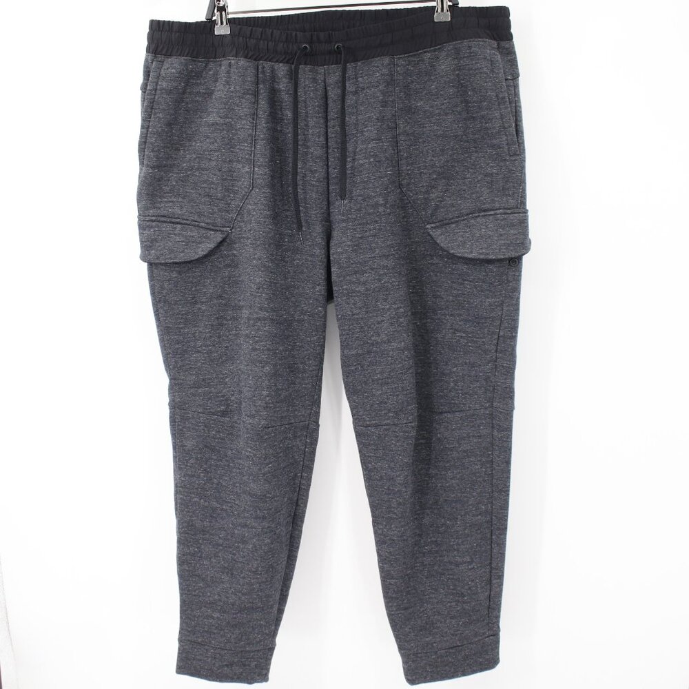 FLX Jogger Pants Mens 2XL travel leisure Elastic Waist Drawstring Charcoal Gray